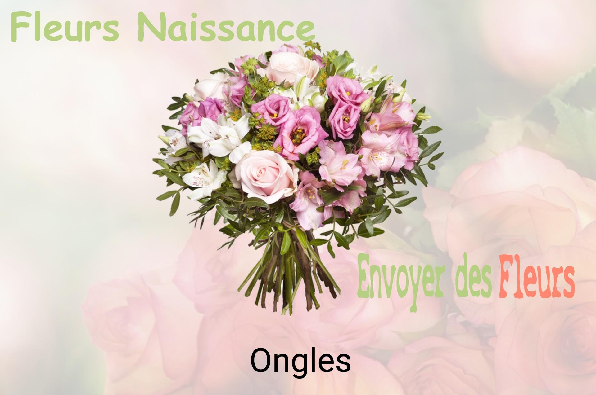 Bouquet de fleurs de naissance livré à Ongles